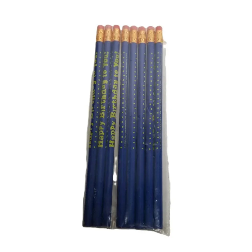 Happy Birthday Pencils 8 Pack Blue Boys Party Favors Classroom Sealed